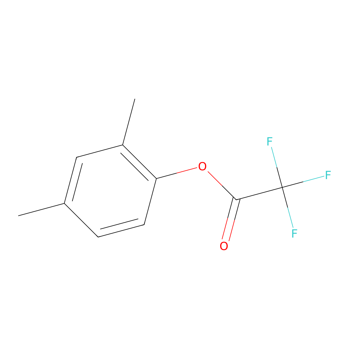 Acetic acid, trifluoro-, 2,4-xylyl ester molecular structure, CAS 1814-00-2