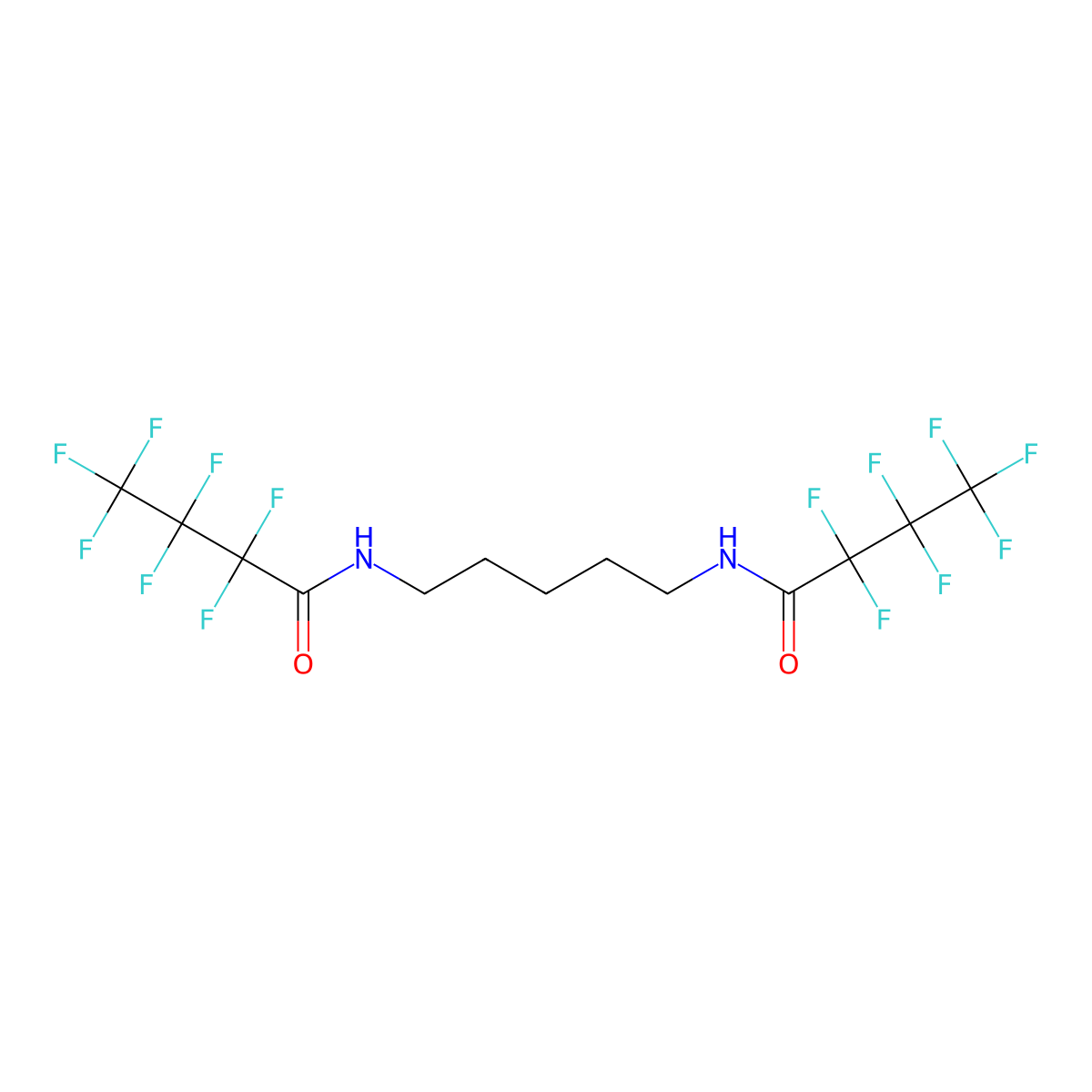 N,N'-bis(Perfluorobutanoyl)1,5-pentanediamine molecular structure, CAS 1814-80-8