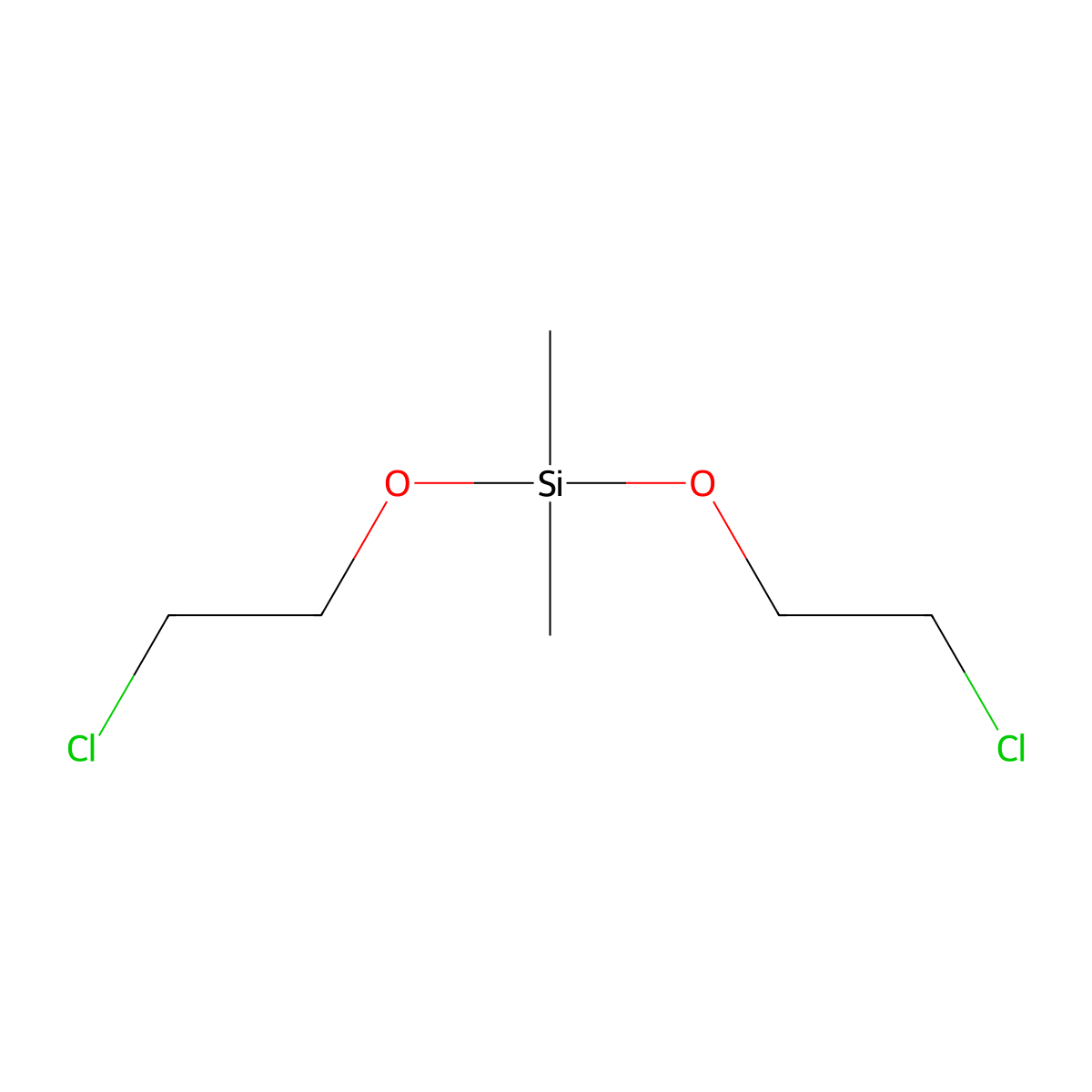 Bis(2-chloroethoxy)dimethylsilane molecular structure, CAS 18141-42-9