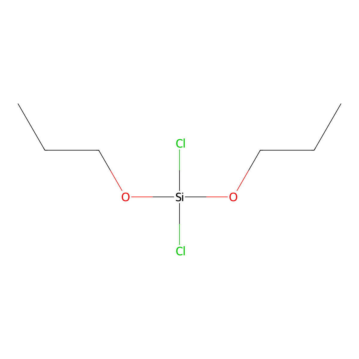 Dichlorodipropoxysilane molecular structure, CAS 18141-43-0