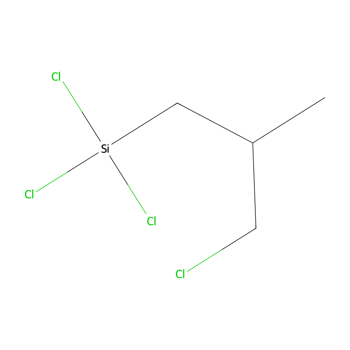 Silane, trichloro(3-chloro-2-methylpropyl)- molecular structure, CAS 18142-53-5
