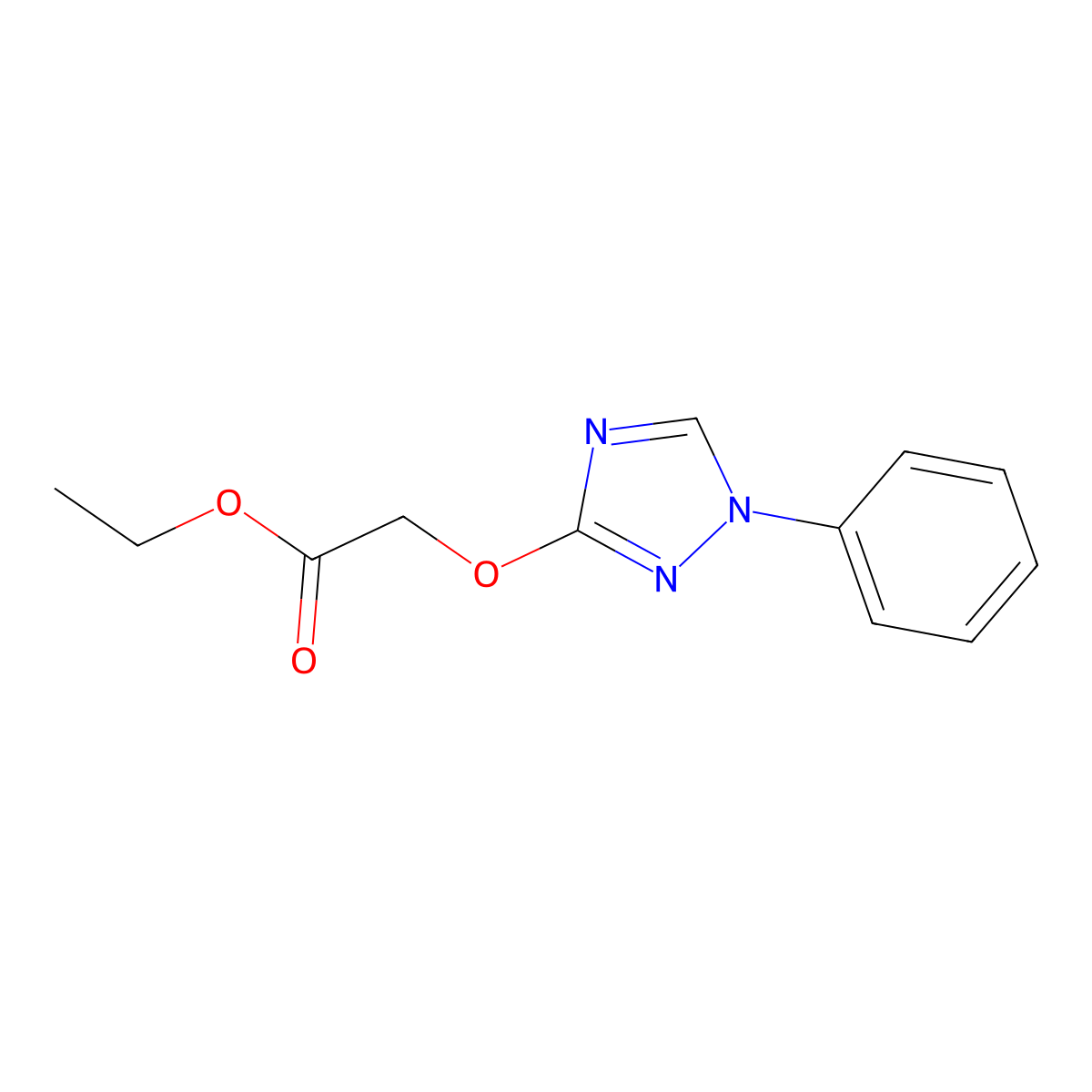 ethyl 2-[(1-phenyl-1H-1,2,4-triazol-3-yl)oxy]acetate molecular structure, CAS 181421-62-5