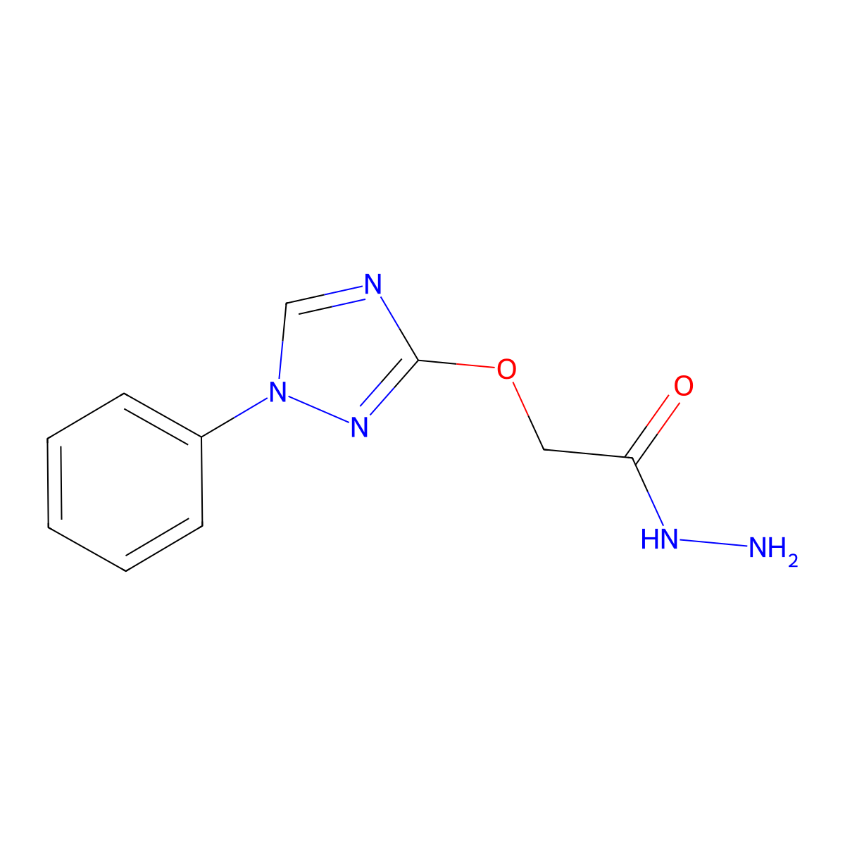 2-[(1-phenyl-1H-1,2,4-triazol-3-yl)oxy]acetohydrazide molecular structure, CAS 181421-72-7