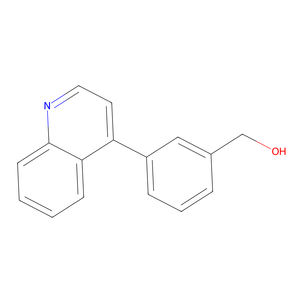 (3-(Quinolin-4-yl)phenyl)methanol molecular structure, CAS 181422-56-0