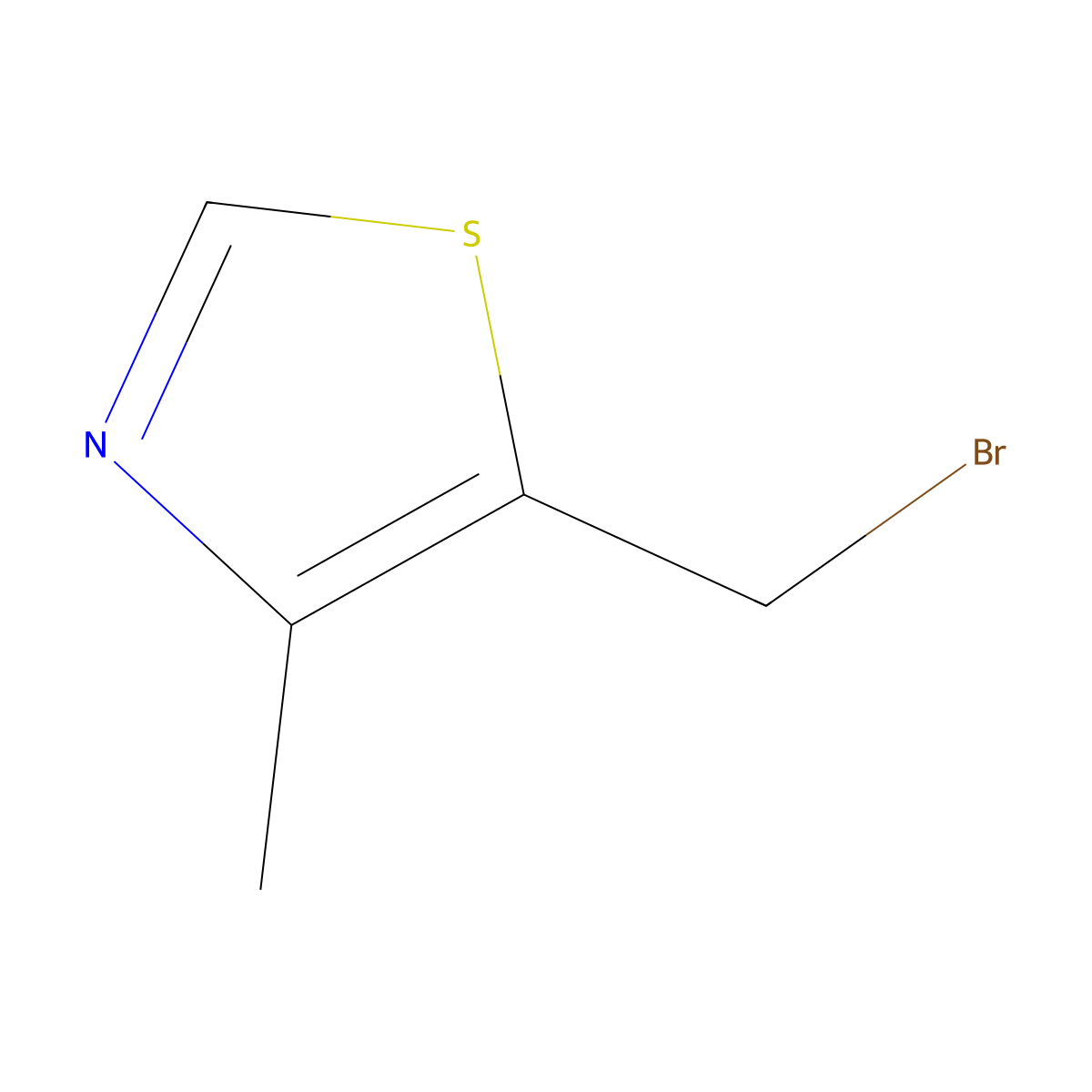 5-(Bromomethyl)-4-methyl-1,3-thiazole molecular structure, CAS 181424-10-2