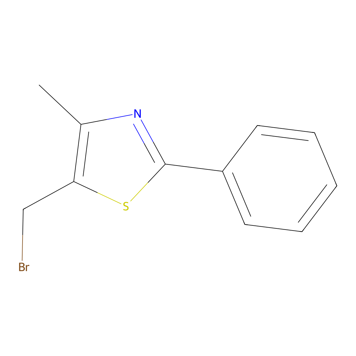 5-Bromomethyl-4-methyl-2-phenyl-thiazole molecular structure, CAS 181424-15-7