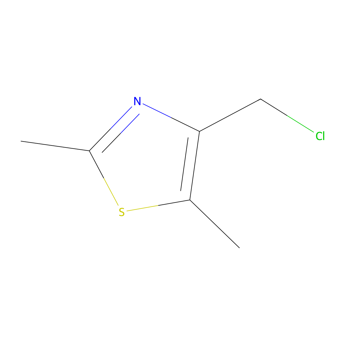 4-(Chloromethyl)-2,5-dimethylthiazole molecular structure, CAS 181424-49-7