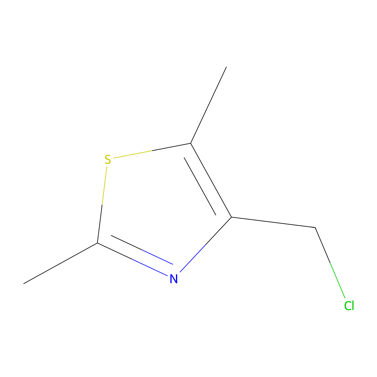 4-(Chloromethyl)-2,5-dimethylthiazole molecular structure, CAS 181424-49-7