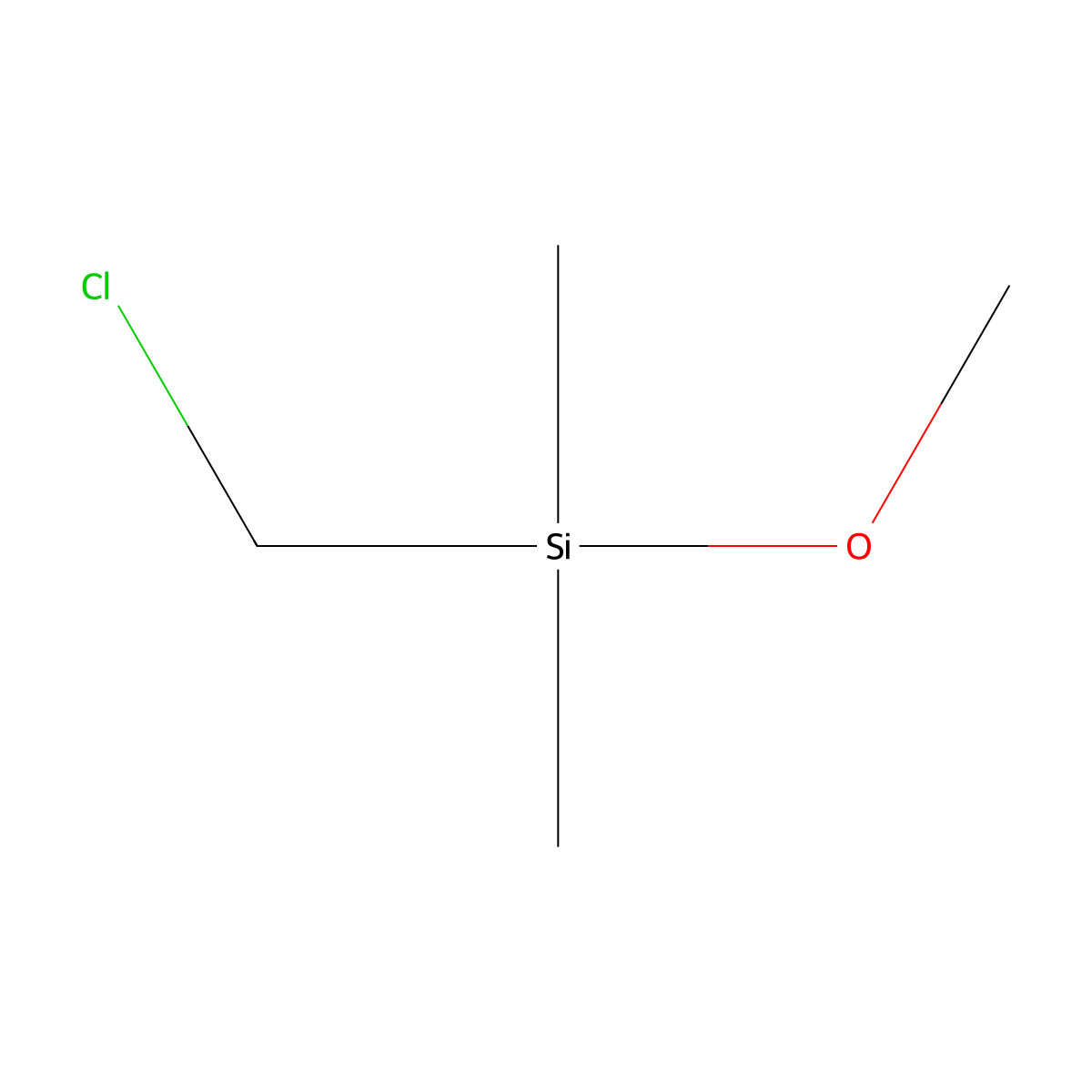 (Chloromethyl)methoxydimethylsilane molecular structure, CAS 18143-33-4