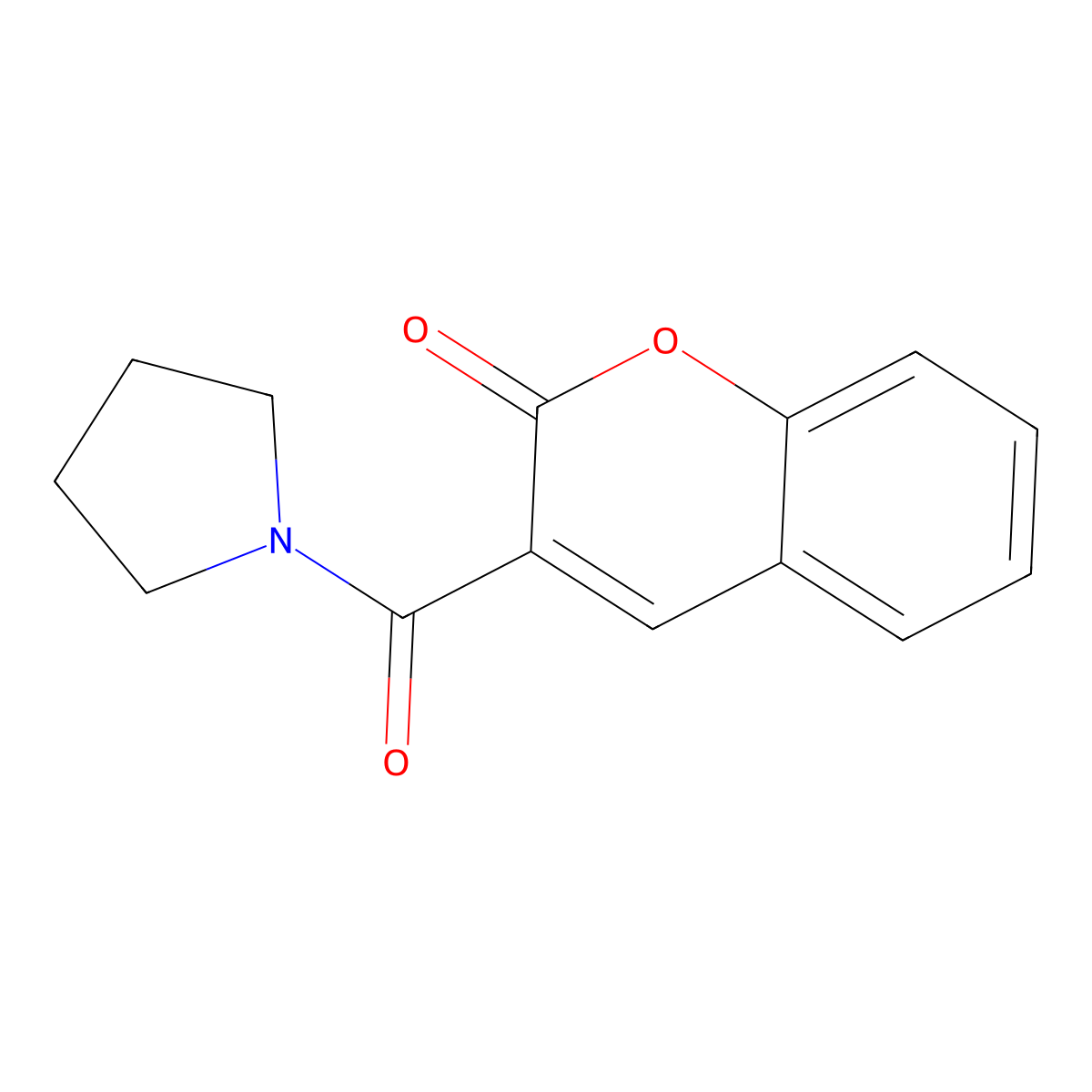 Coumarin, 3-(1-pyrrolidinylcarbonyl)- molecular structure, CAS 18144-50-8