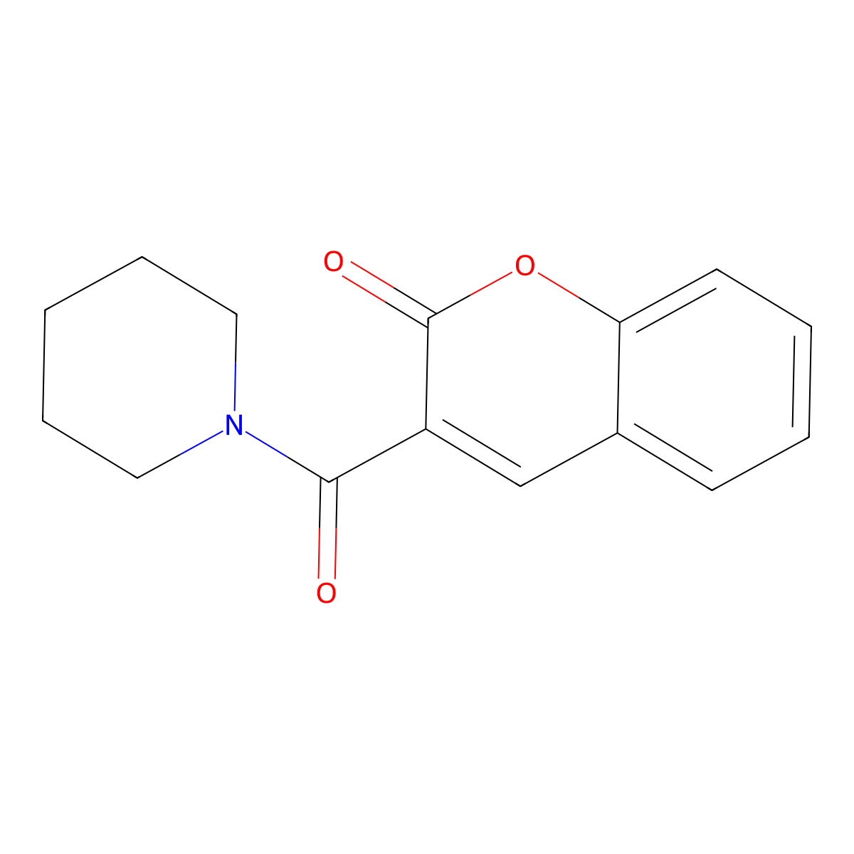 Coumarin, 3-(piperidinocarbonyl)- molecular structure, CAS 18144-51-9