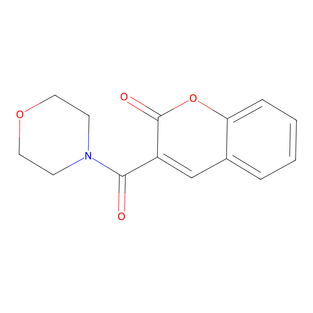 3-(4-Morpholinylcarbonyl)-2H-1-benzopyran-2-one molecular structure, CAS 18144-52-0