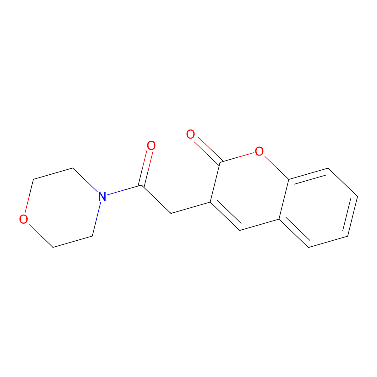 Coumarin, 3-((morpholinocarbonyl)methyl)- molecular structure, CAS 18144-54-2