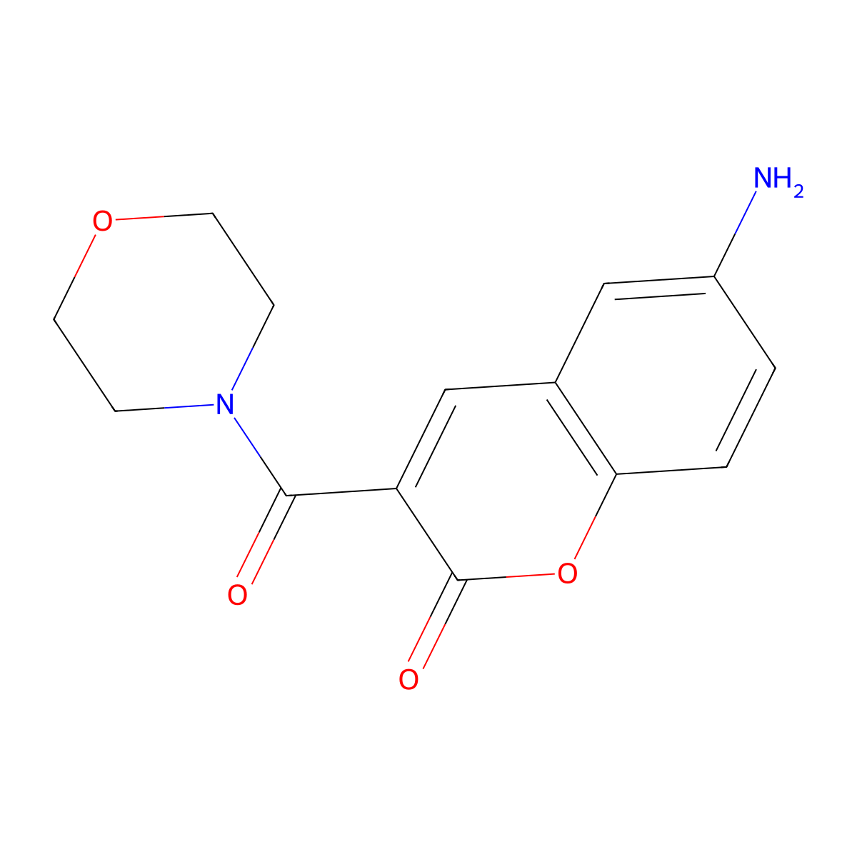 Coumarin, 6-amino-3-(morpholinocarbonyl)- molecular structure, CAS 18144-57-5