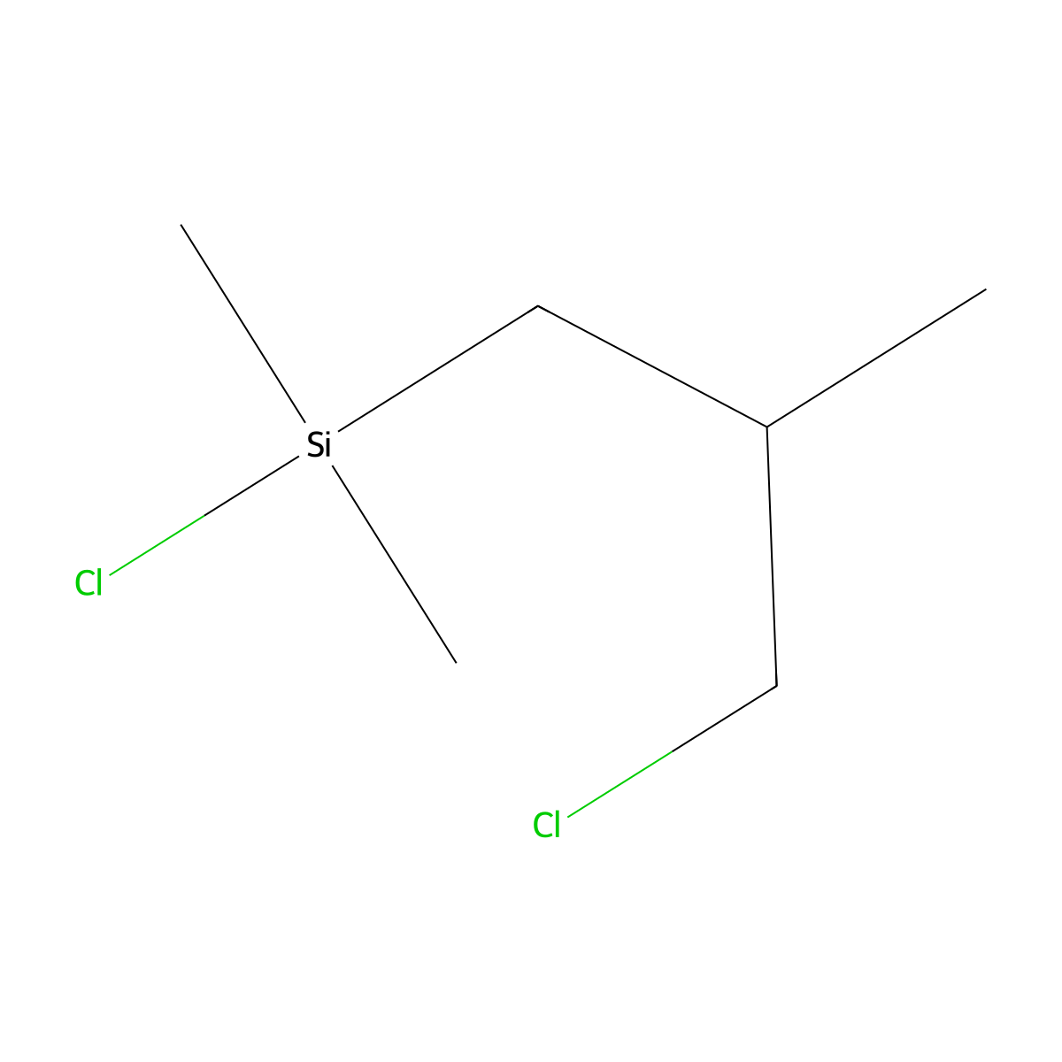 Chloro(3-chloro-2-methylpropyl)dimethylsilane molecular structure, CAS 18145-83-0