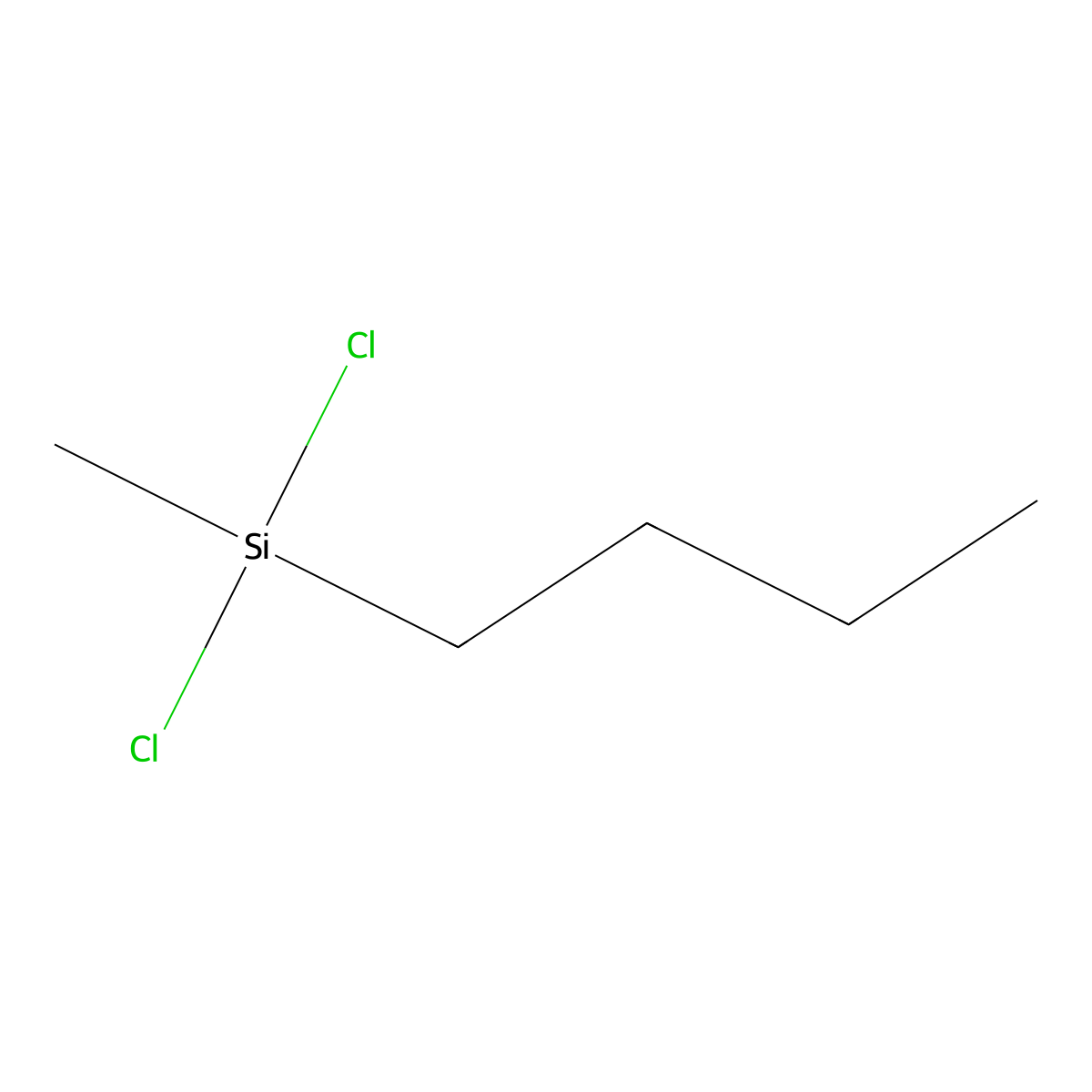 Silane, butyldichloromethyl- molecular structure, CAS 18147-23-4