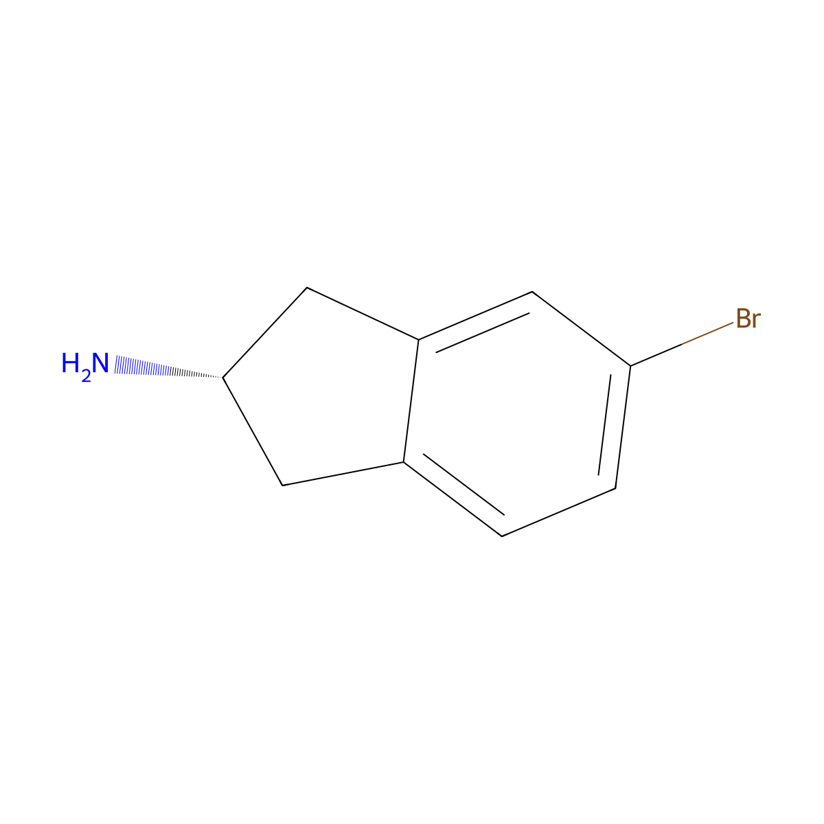 (s)-5-Bromo-2,3-dihydro-1h-inden-2-amine molecular structure, CAS 181477-28-1