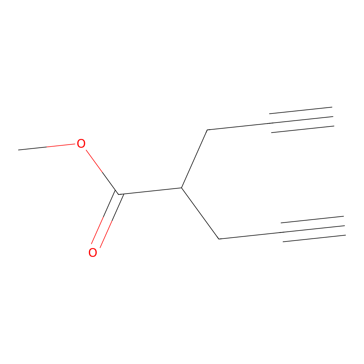 Methyl 2-(prop-2-yn-1-yl)pent-4-ynoate molecular structure, CAS 181478-00-2
