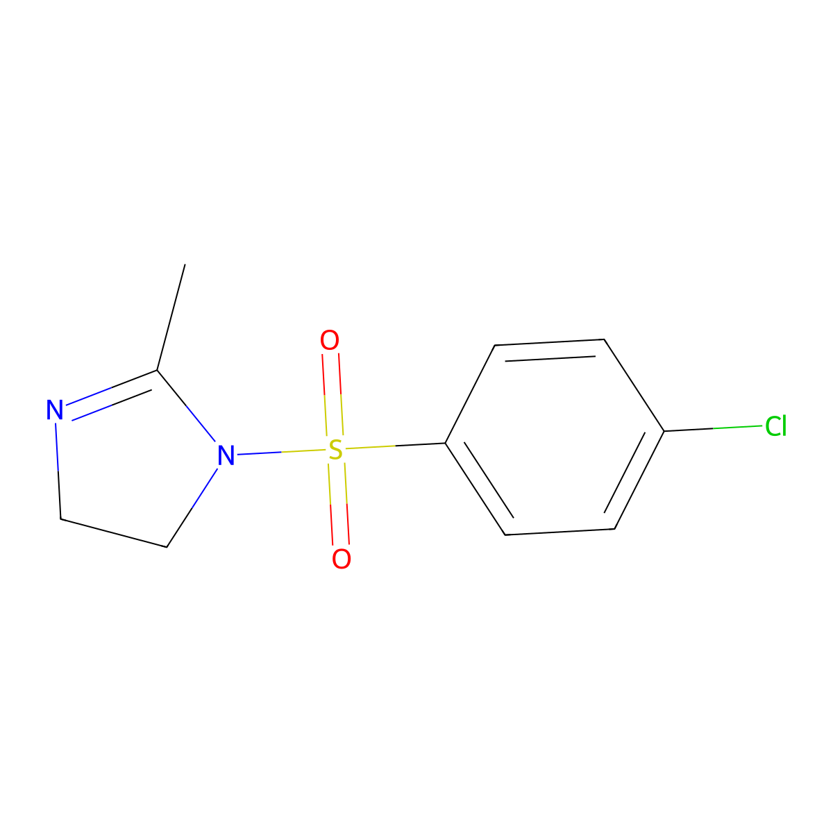 1-[(4-chlorophenyl)sulfonyl]-2-methyl-4,5-dihydro-1H-imidazole molecular structure, CAS 181481-30-1