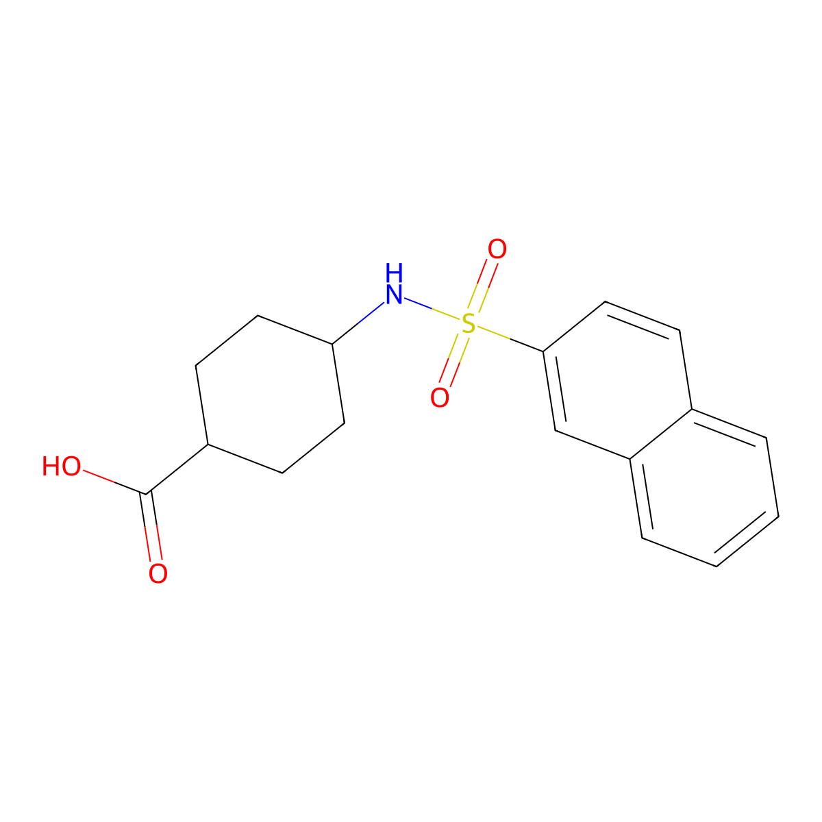 4-[(2-Naphthylsulfonyl)amino]cyclohexanecarboxylic acid molecular structure, CAS 181481-32-3