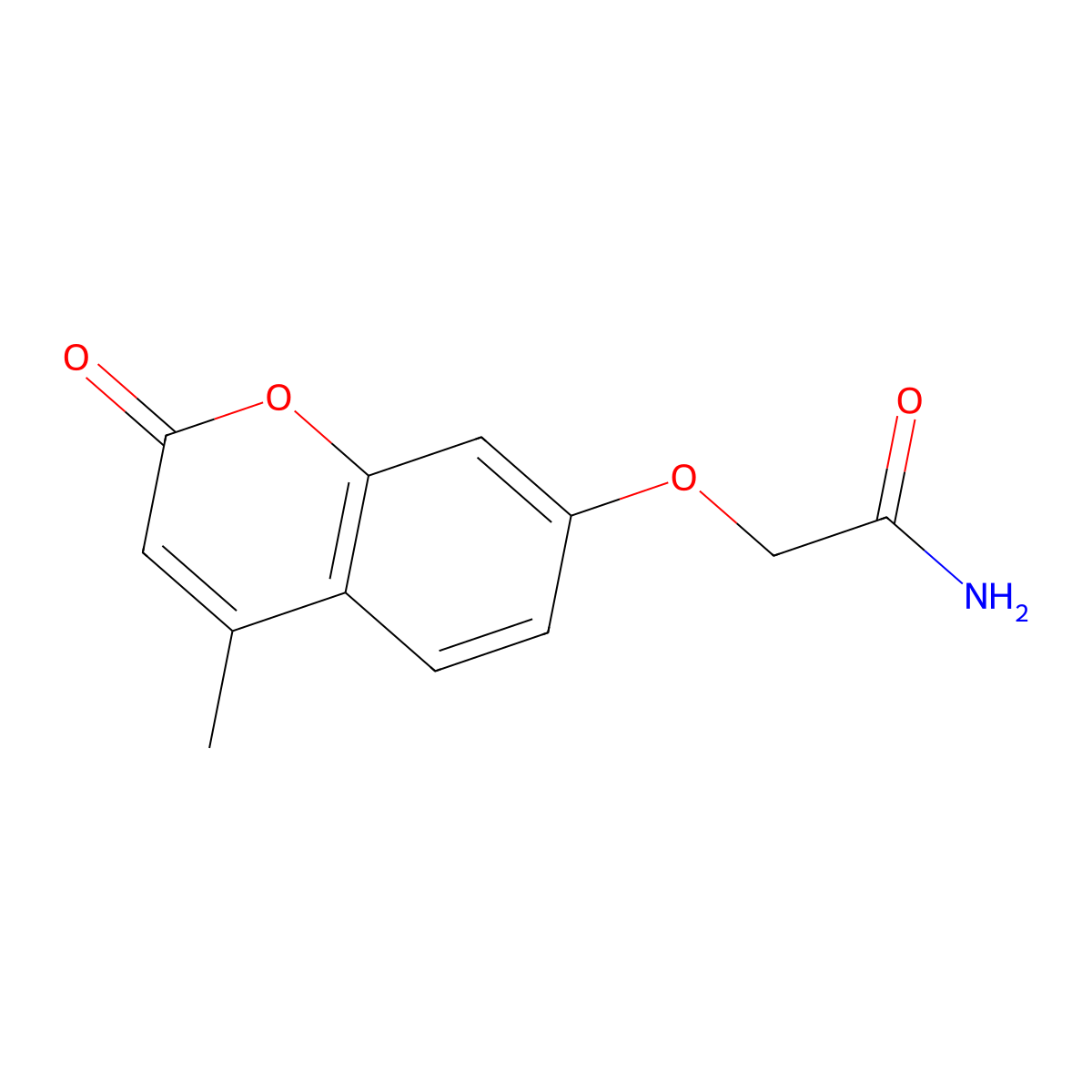 2-((4-Methyl-2-oxo-2h-chromen-7-yl)oxy)acetamide molecular structure, CAS 181482-48-4