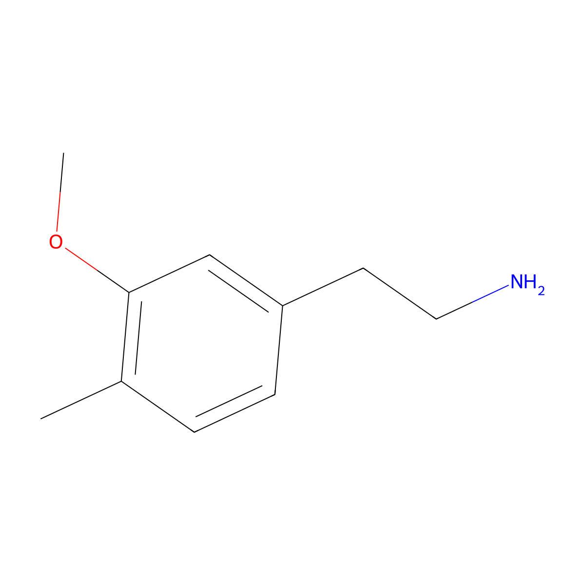 2-(3-Methoxy-4-methylphenyl)ethan-1-amine molecular structure, CAS 18149-16-1