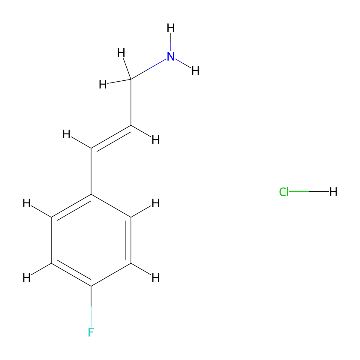 (E)-3-(4-fluorophenyl)prop-2-en-1-amine;hydrochloride molecular structure, CAS 1814900-60-1