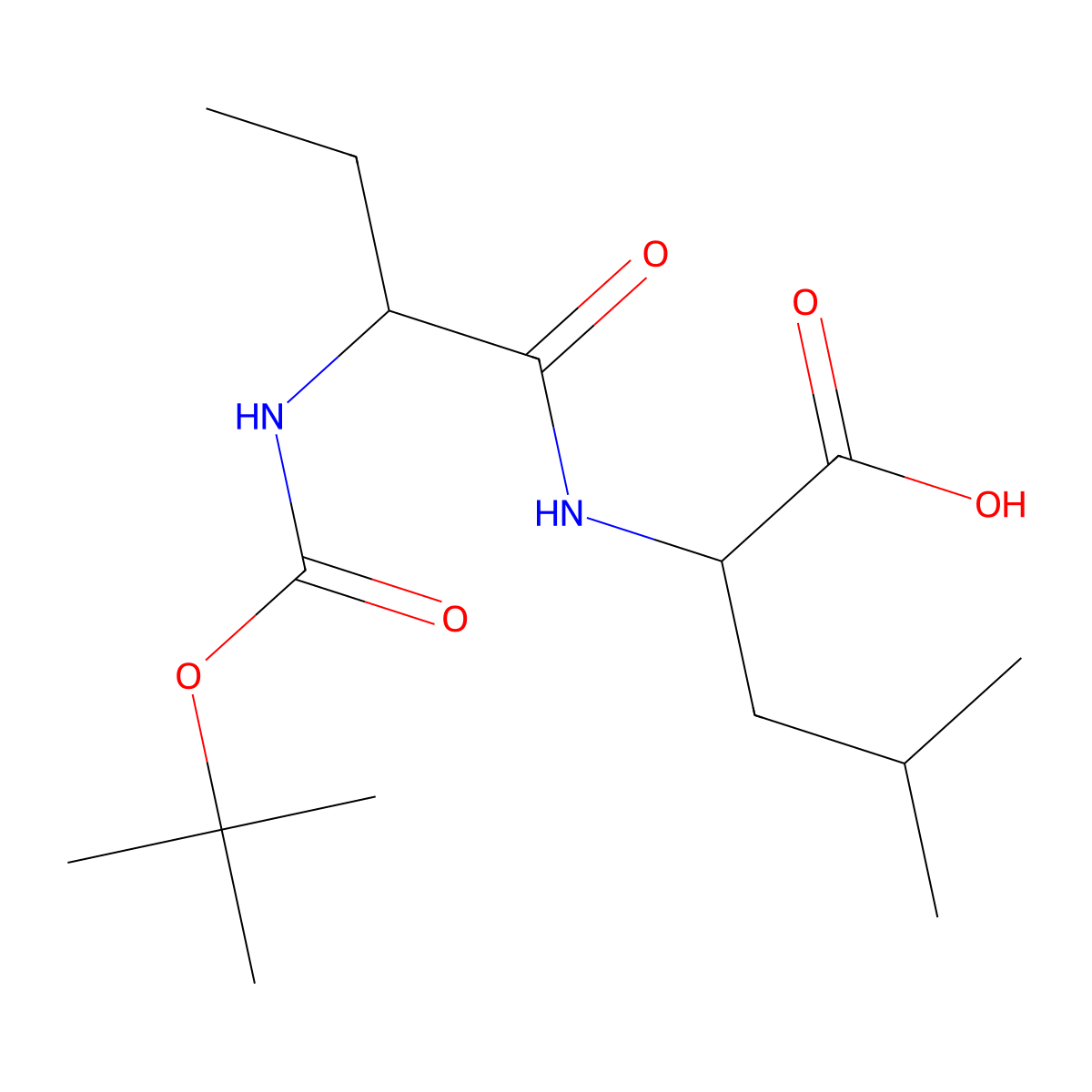 ((S)-2-((tert-butoxycarbonyl)amino)butanoyl)-L-leucine molecular structure, CAS 1814938-38-9