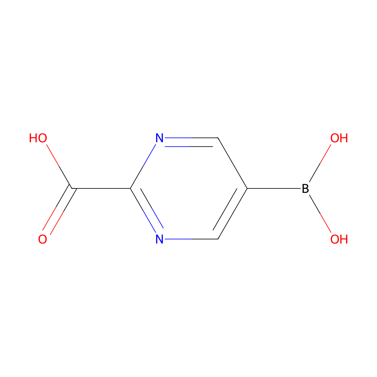 2-Carboxypyrimidine-5-boronic acid molecular structure, CAS 1814939-13-3