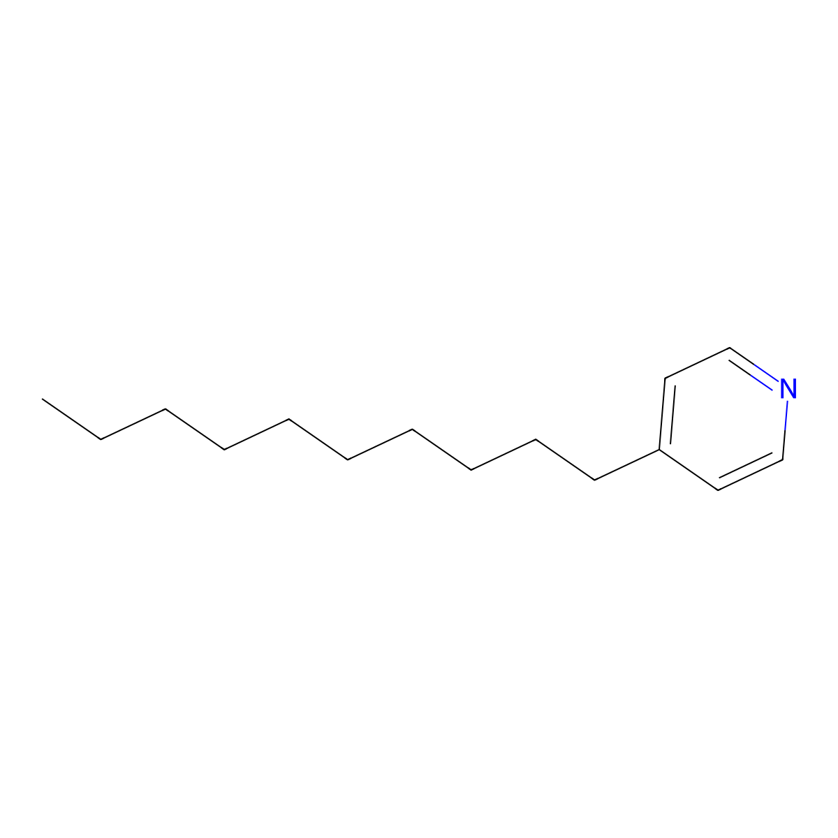 Pyridine, 4-decyl- molecular structure, CAS 1815-99-2