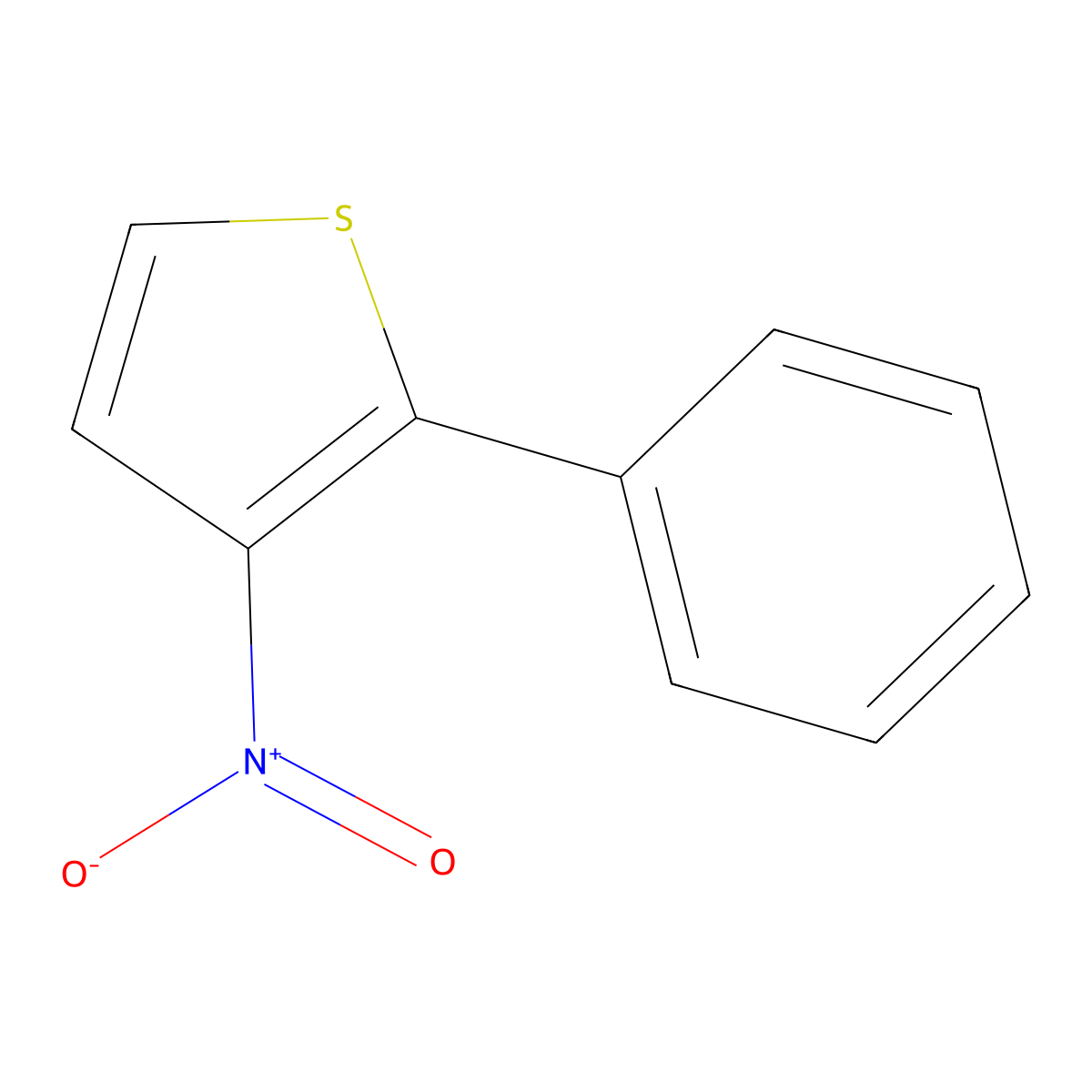 3-Nitro-2-phenylthiophene molecular structure, CAS 18150-94-2