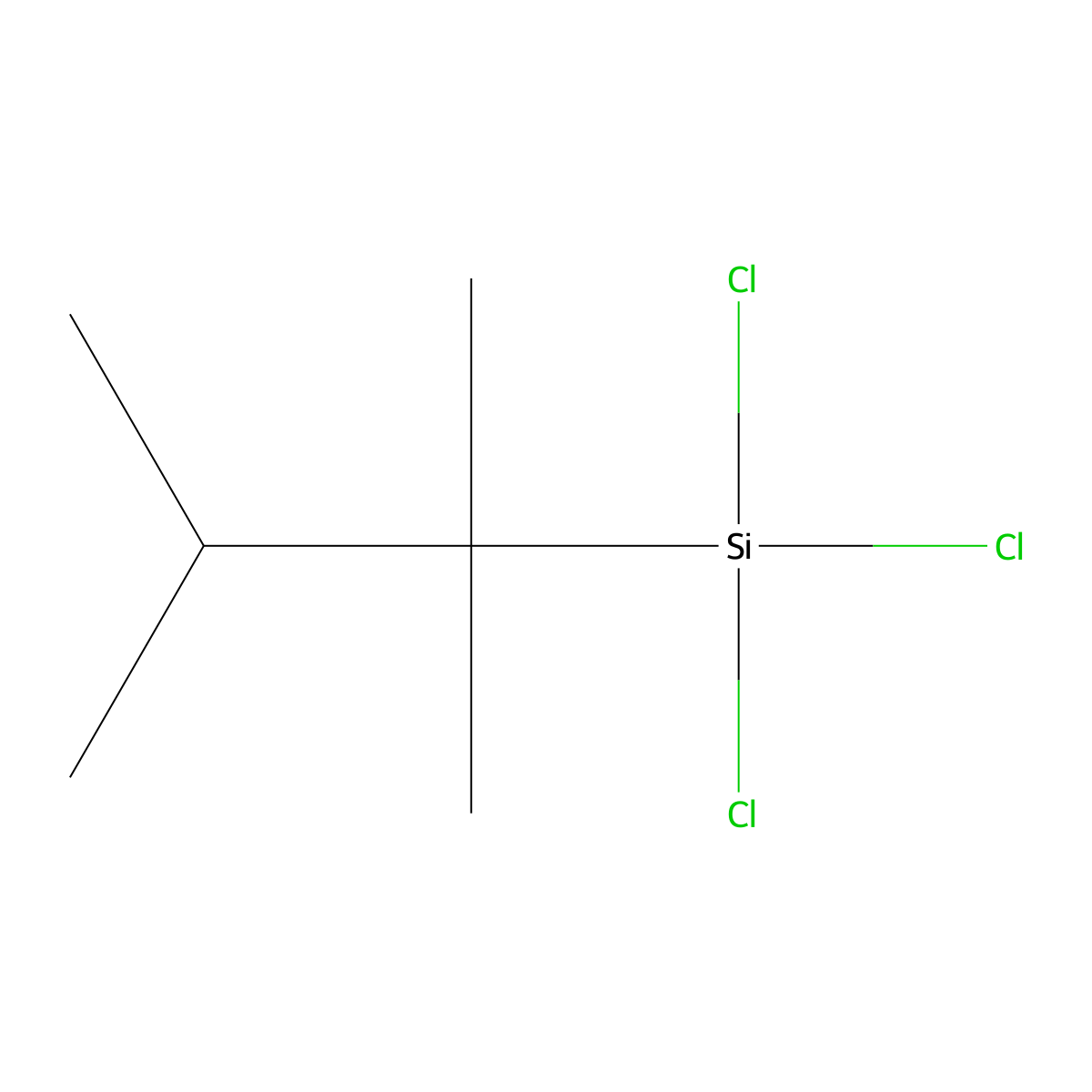 Thexyltrichlorosilane molecular structure, CAS 18151-53-6
