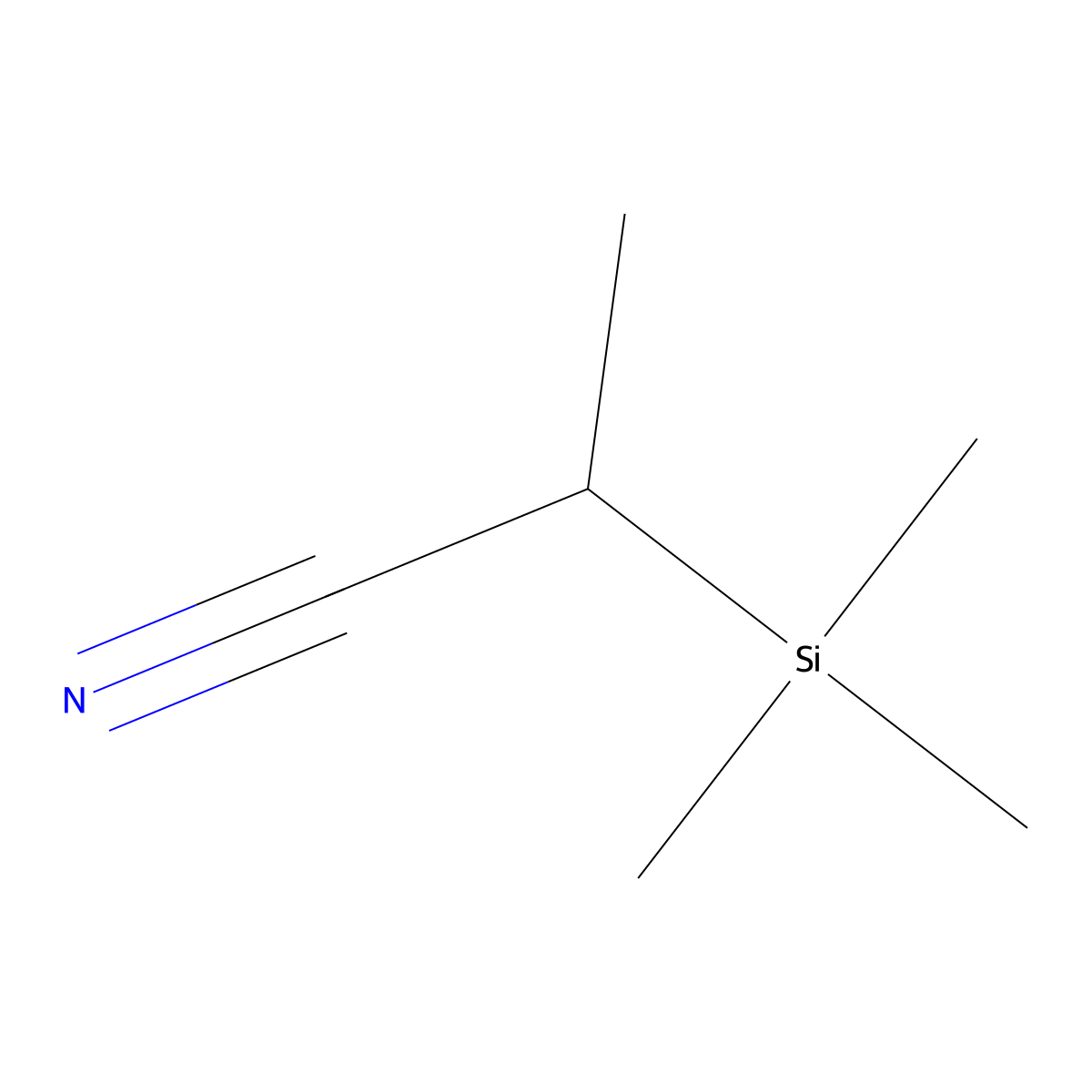 2-Trimethylsilanyl-propionitrile molecular structure, CAS 18151-58-1