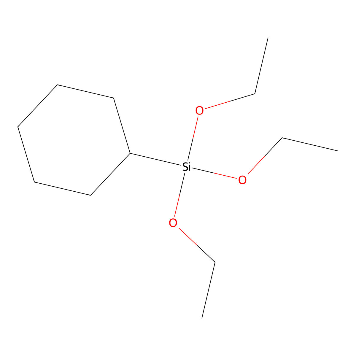 Cyclohexyltriethoxysilane molecular structure, CAS 18151-84-3