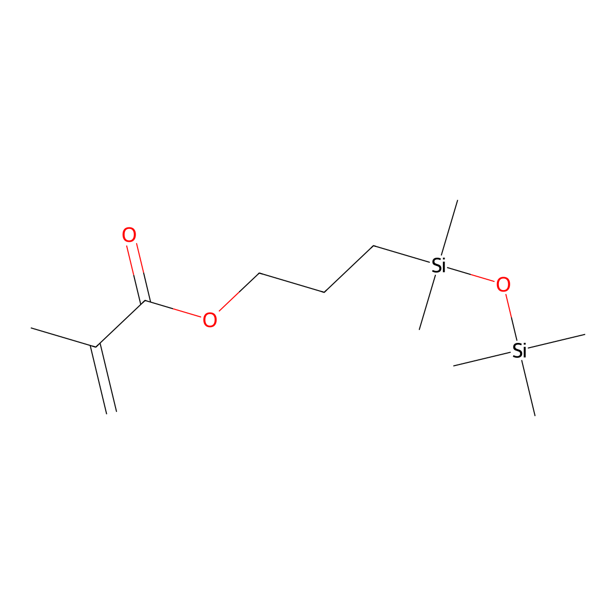 3-(Pentamethyldisiloxanyl)propyl methacrylate molecular structure, CAS 18151-85-4