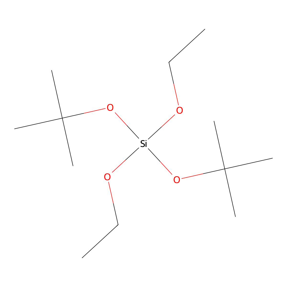 Silicic acid (H4SiO4), bis(1,1-dimethylethyl) diethyl ester molecular structure, CAS 18151-86-5