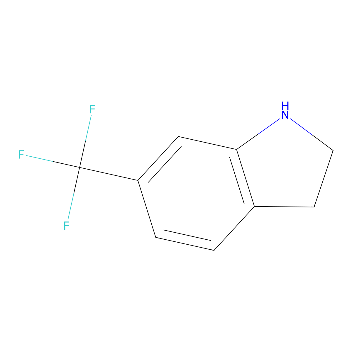 6-(Trifluoromethyl)indoline molecular structure, CAS 181513-29-1