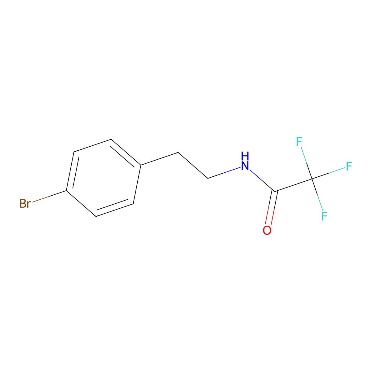 N-(4-Bromophenethyl)-2,2,2-trifluoroacetamide molecular structure, CAS 181514-21-6