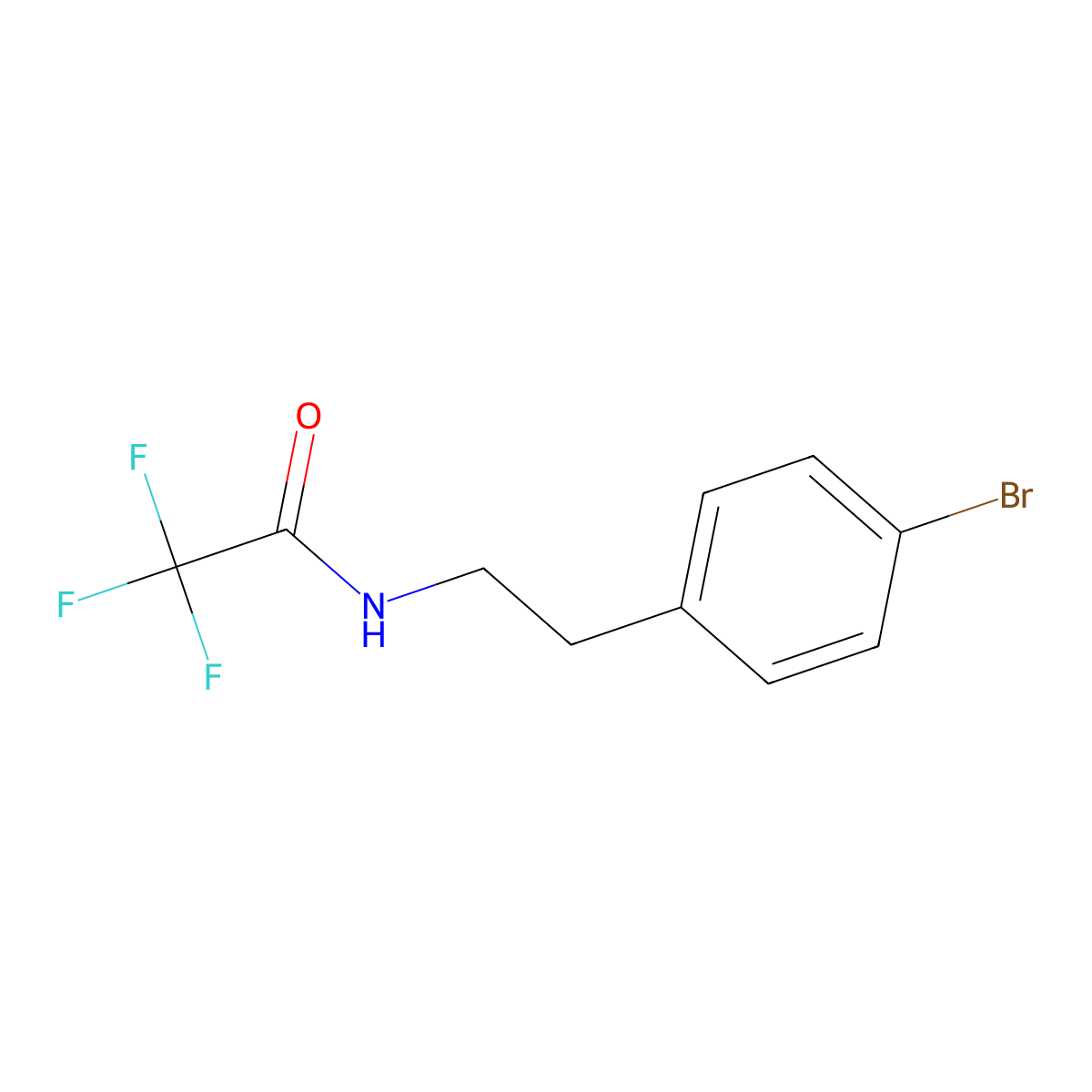 N-(4-Bromophenethyl)-2,2,2-trifluoroacetamide molecular structure, CAS 181514-21-6
