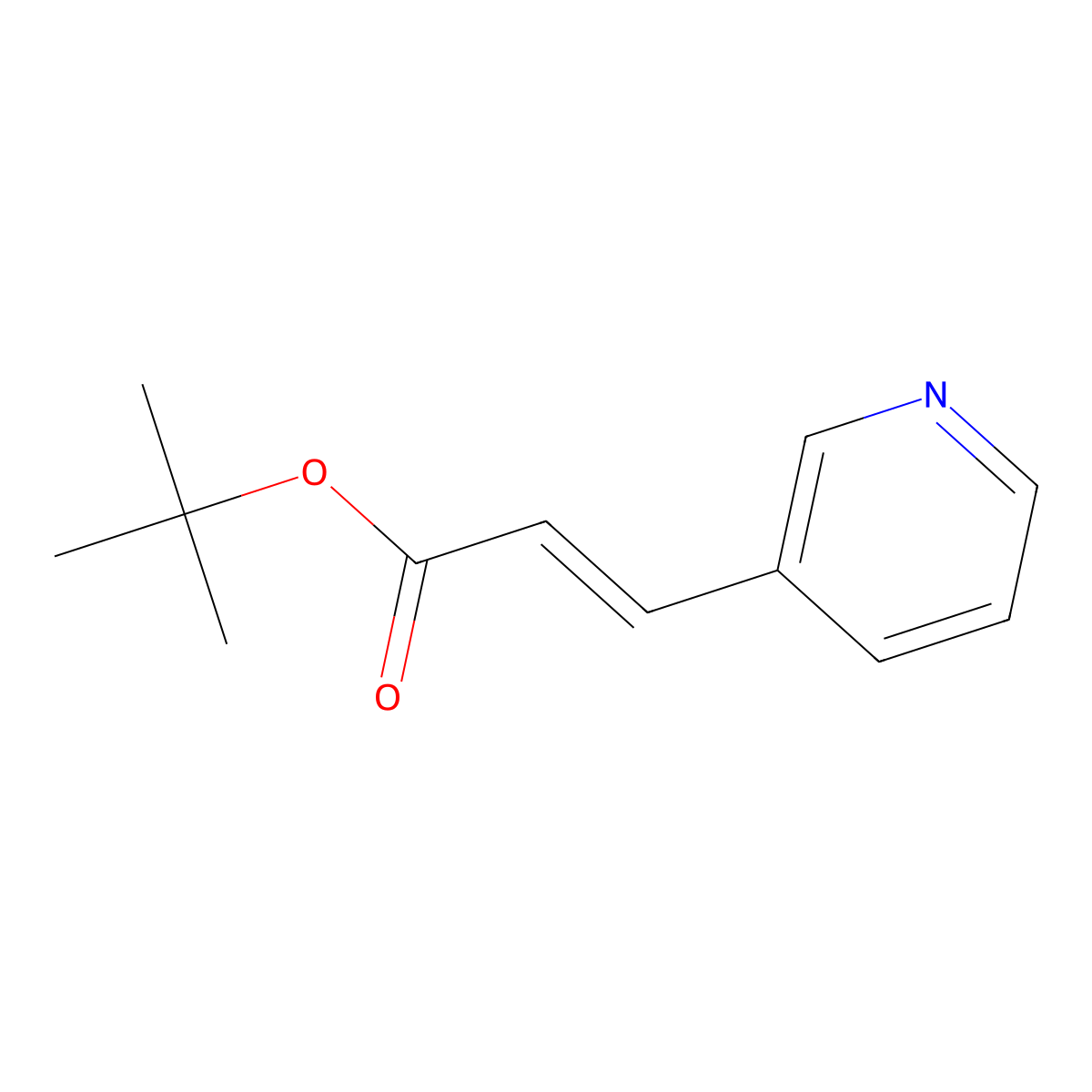 tert-butyl (2E)-3-(pyridin-3-yl)prop-2-enoate molecular structure, CAS 181517-74-8
