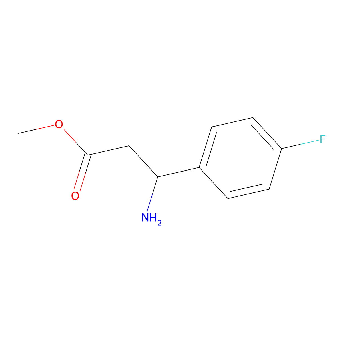 Methyl 3-amino-3-(4-fluorophenyl)-propionate molecular structure, CAS 181519-32-4