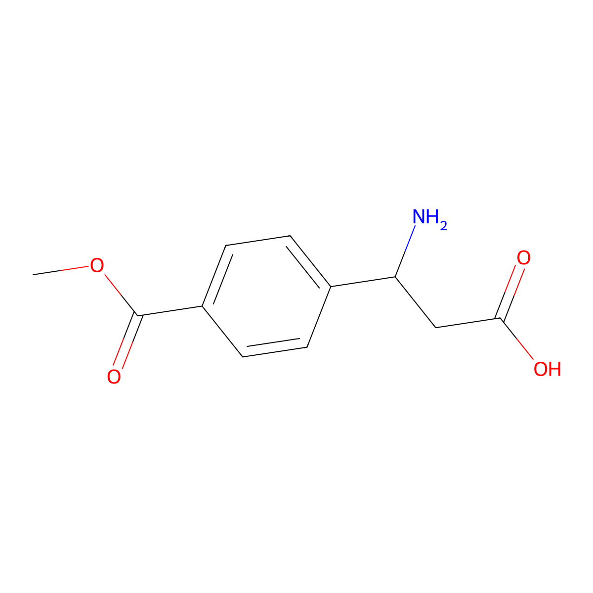 3-Amino-3-[4-(methoxycarbonyl)phenyl]propanoic acid molecular structure, CAS 181519-49-3