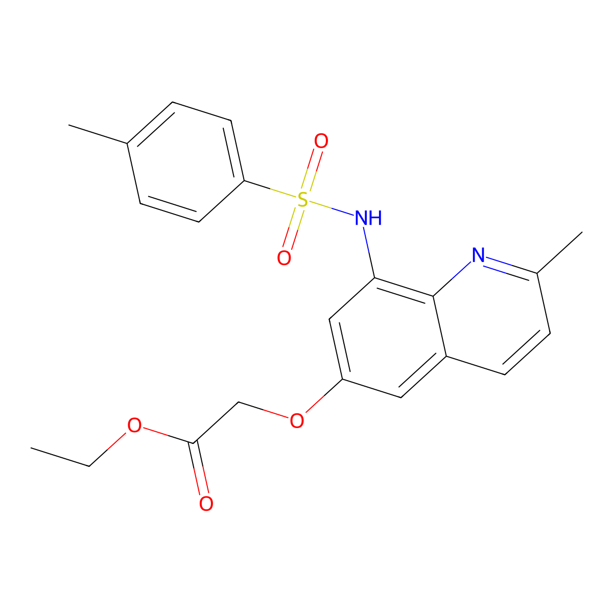 Zinquin ethyl ester molecular structure, CAS 181530-09-6