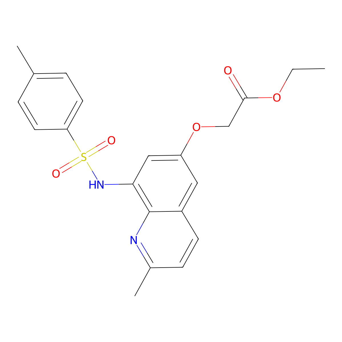 Zinquin ethyl ester molecular structure, CAS 181530-09-6