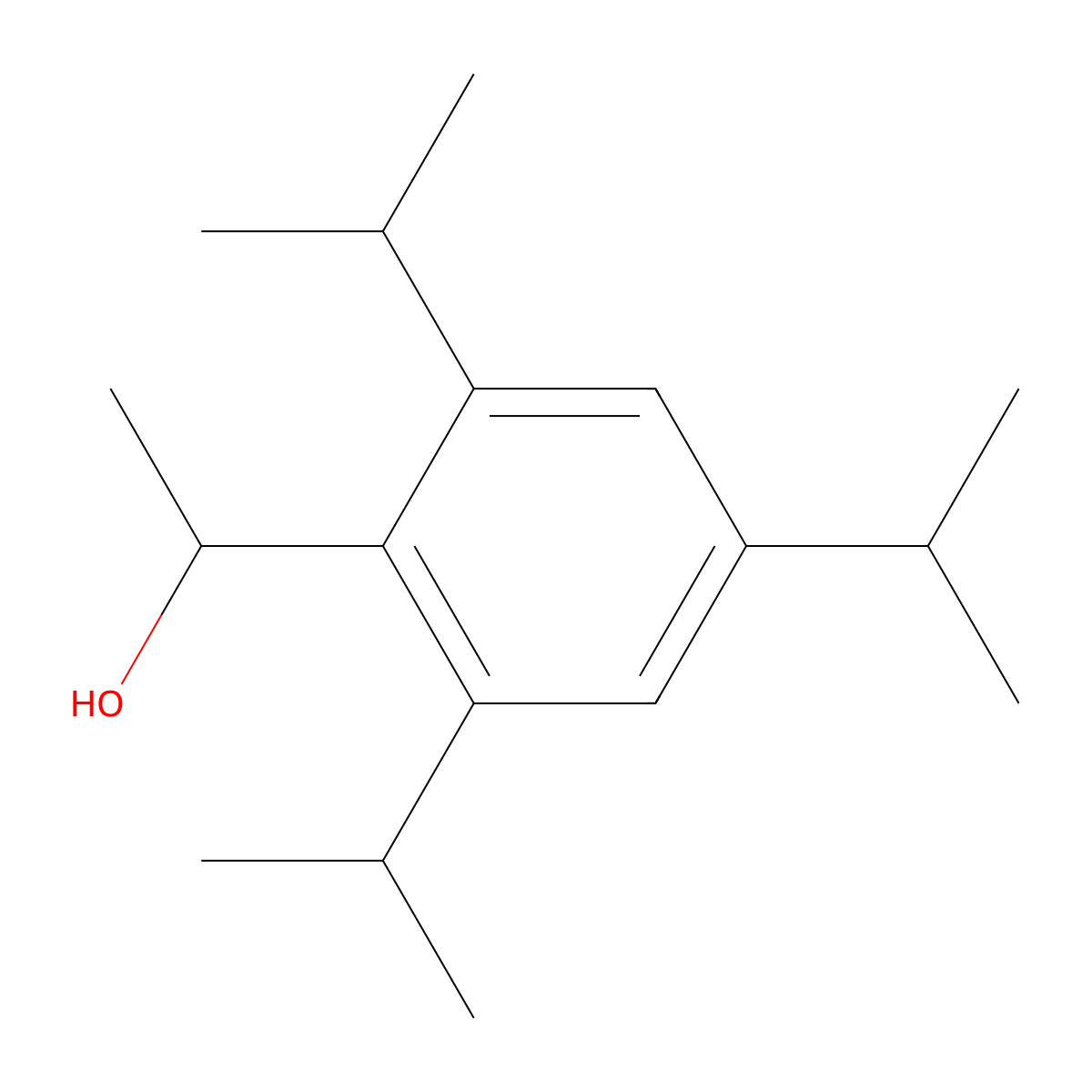 (R)-1-(2,4,6-Triisopropylphenyl)ethanol molecular structure, CAS 181531-14-6