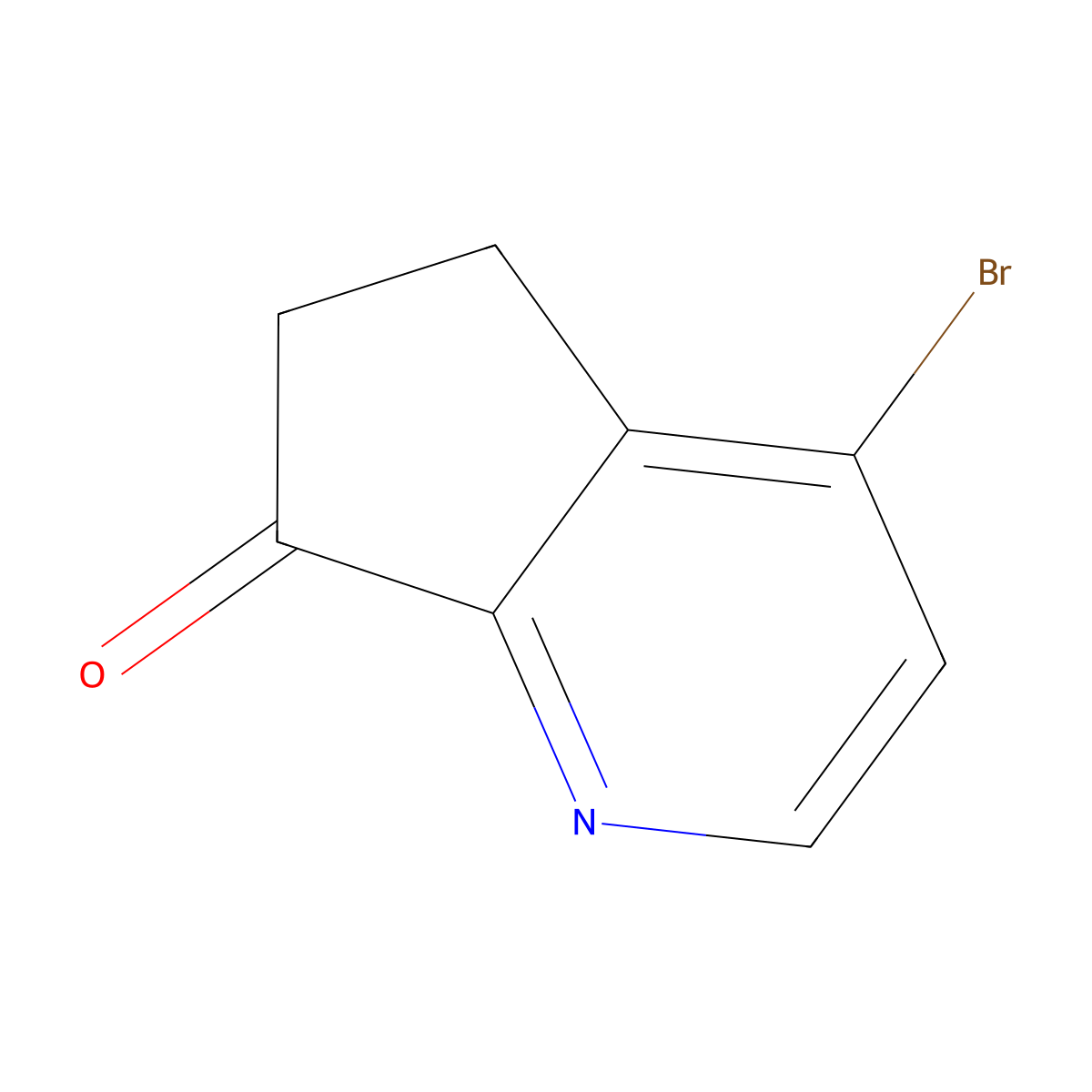 4-bromo-5H,6H,7H-cyclopenta(b)pyridin-7-one molecular structure, CAS 1815575-05-3