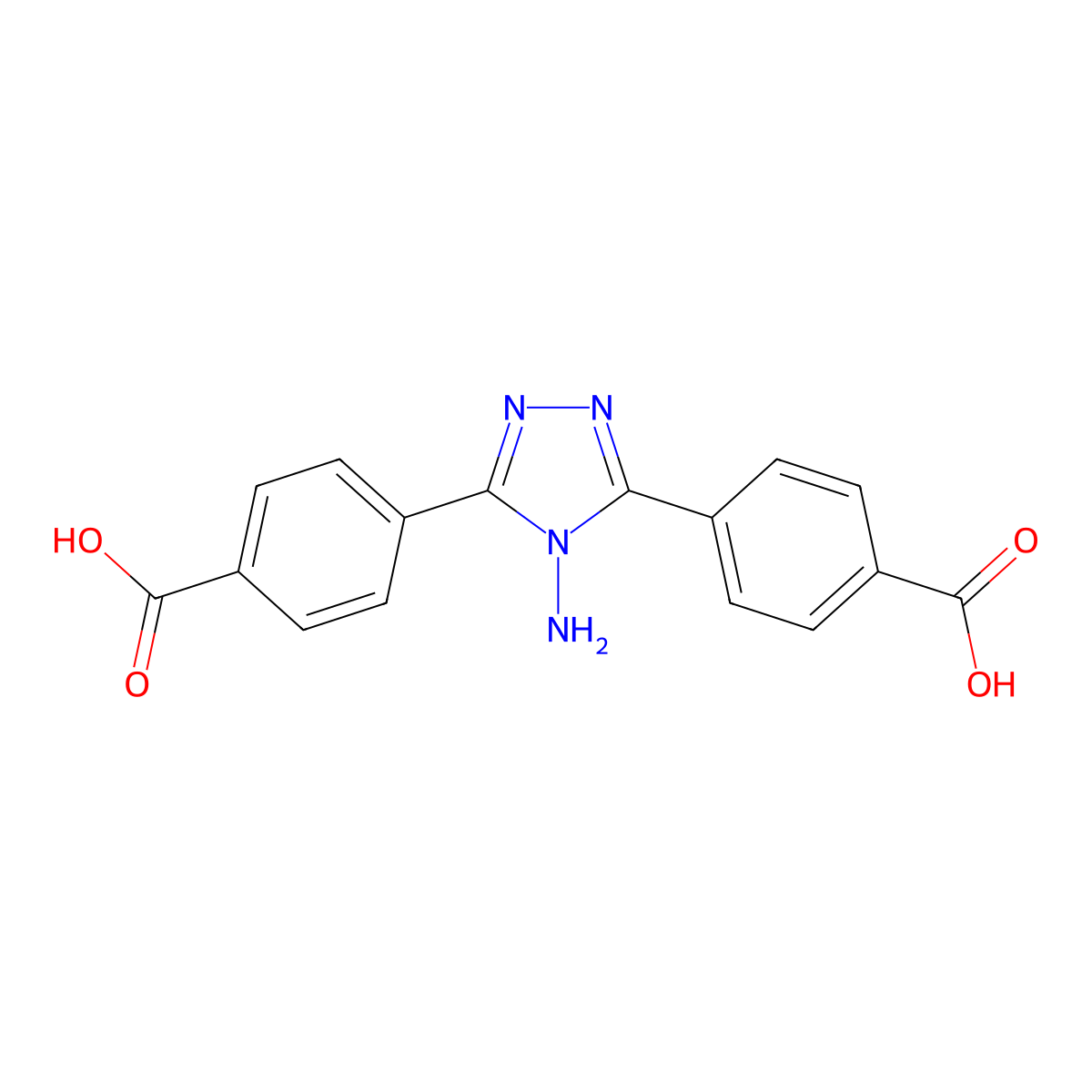 4,4'-(4-Amino-4H-1,2,4-triazole-3,5-diyl)dibenzoic acid molecular structure, CAS 1815596-32-7