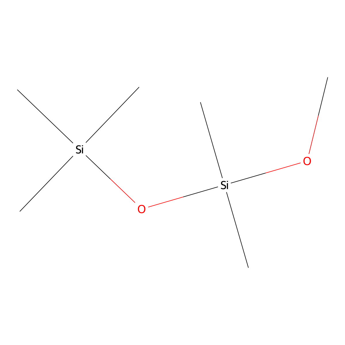 Pentamethylmethoxydisiloxane molecular structure, CAS 18156-38-2