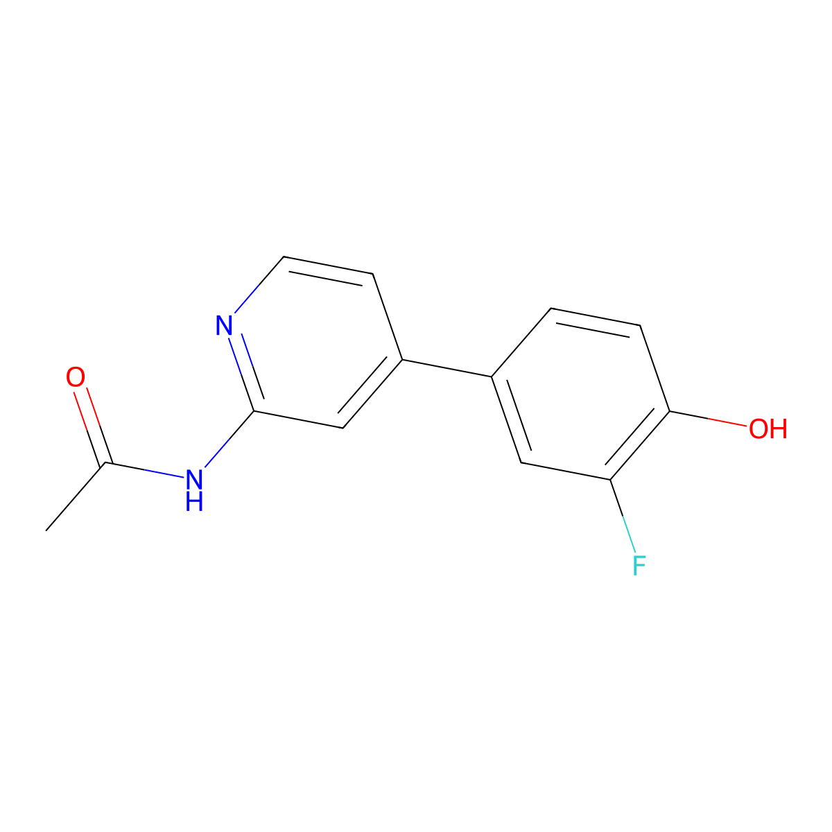 N-[4-(3-Fluoro-4-hydroxyphenyl)-2-pyridinyl]acetamide molecular structure, CAS 1815614-69-7