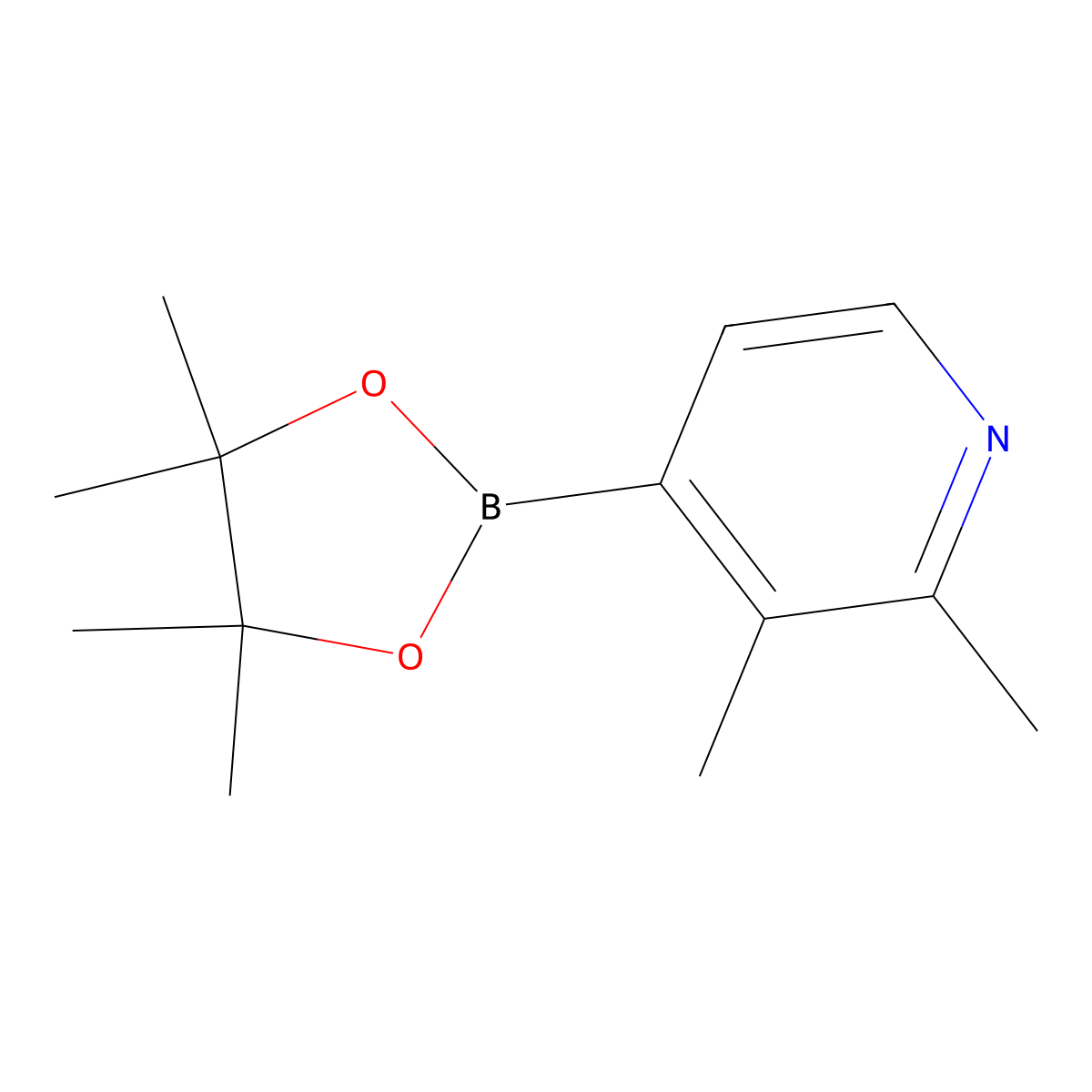 2,3-Dimethyl-4-(4,4,5,5-tetramethyl-1,3,2-dioxaborolan-2-yl)pyridine molecular structure, CAS 1815616-21-7